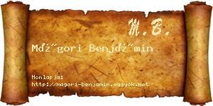 Mágori Benjámin névjegykártya