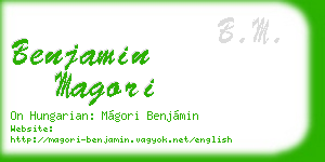 benjamin magori business card